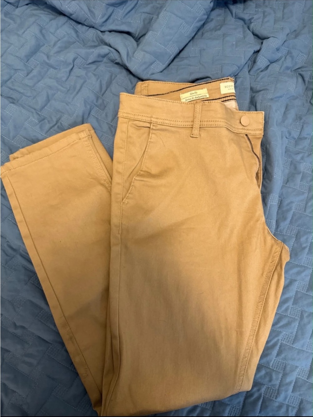 Scott Men's Khaki/Tan Chino Pants - Classic Straight
